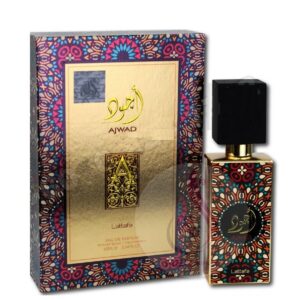 Ajwad Unisex EDP by Lattafa -60ML-Oriental Alchemy Fragrance-Spicy Woody Scent