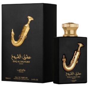 Ishq Al Shuyukh Gold 100 ML perfume Lattafa Unisex Jasmine mandarin Rose EDP
